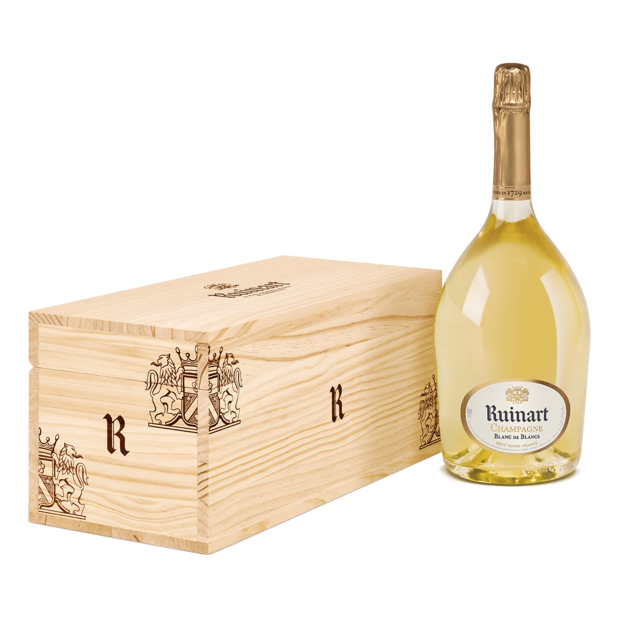 Champagne Brut Blanc de Blancs Jéroboam - Ruinart (cassetta di legno) - Astemyo