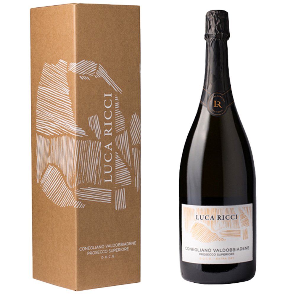 Conegliano Valdobbiadene Prosecco Superiore DOCG Extra Dry Magnum - Luca Ricci (astuccio) - Astemyo