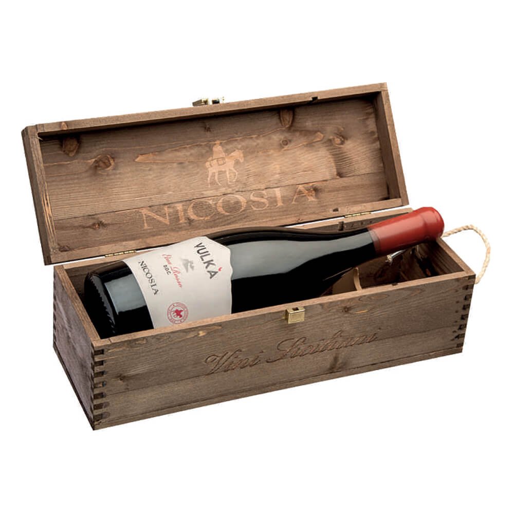 Etna Rosso DOC 'Vulkà' 2022 Magnum - Nicosia (cassetta di legno) - Astemyo