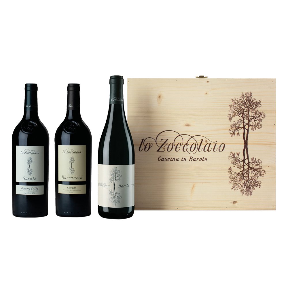 Langhe DOC “Baccanera” 2021 + Barbera d'Alba DOC 'Suculé' 2021 + Barolo DOCG 'Lo Zoccolaio' 2020 - Lo Zoccolaio - Lo Zoccolaio (cassettta di legno 3 bottiglie) - Astemyo