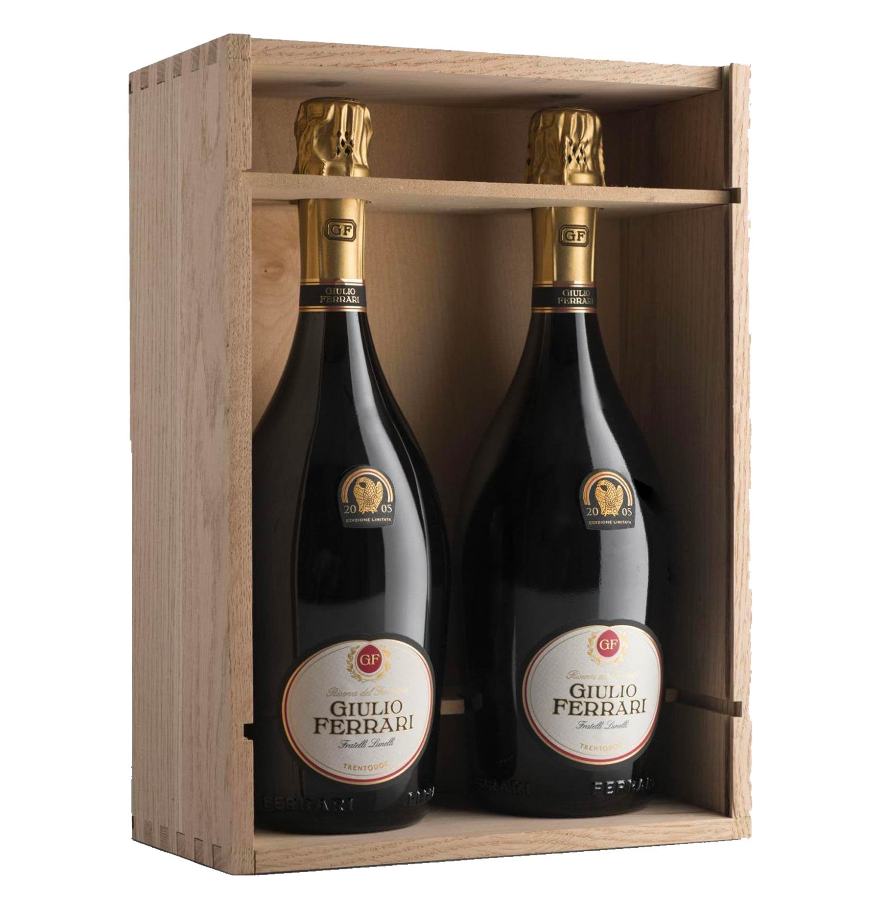 Trento DOC 'Giulio Ferrari Riserva del Fondatore' 2005 - Ferrari (cassetta di legno - 2 bottiglie) - Astemyo